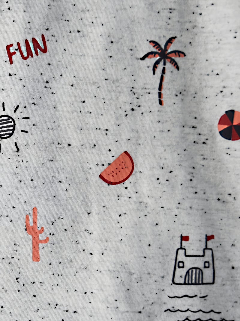 T-SHIRT + SHORT ALESSANDRO Gris - Kiabi