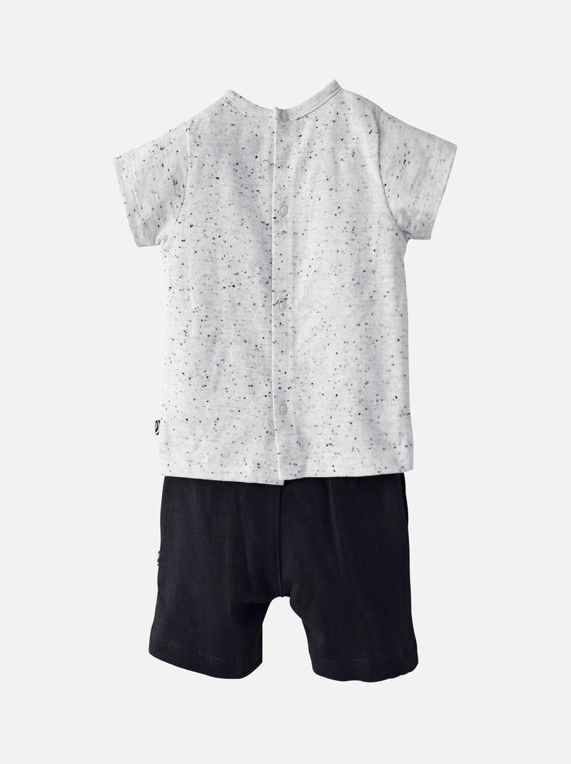 T-SHIRT + SHORT ALESSANDRO Gris - Kiabi