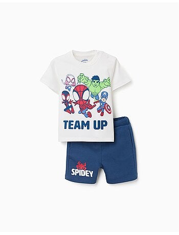 T-shirt + short avec imprimé Spidey & Friends