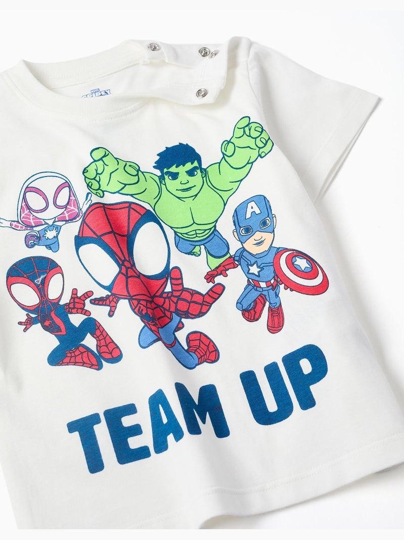 T-shirt + short avec imprimé Spidey & Friends Bleu foncé - Kiabi
