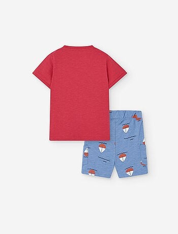 T-Shirt + Short Motif Bateaux