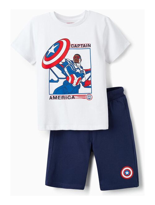 T-Shirt + Short pour Garçon 'Capitaine Amérique'  MARVEL CAP AMERICA - Kiabi