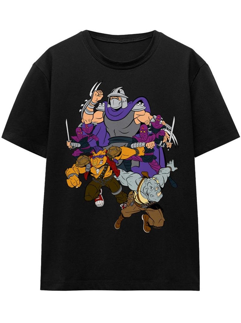 T-shirt shredder and foot clan - les tortues ninja Noir - Kiabi
