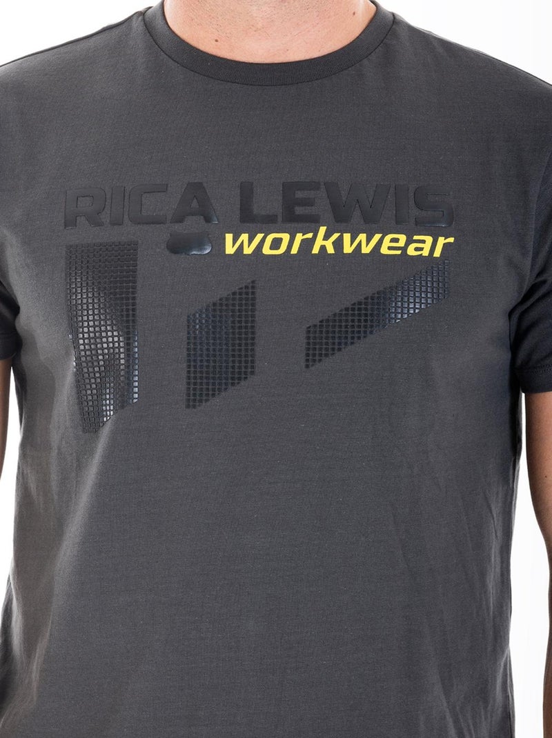 T-shirt signature coton SIGNATS 'Rica Lewis' Gris - Kiabi