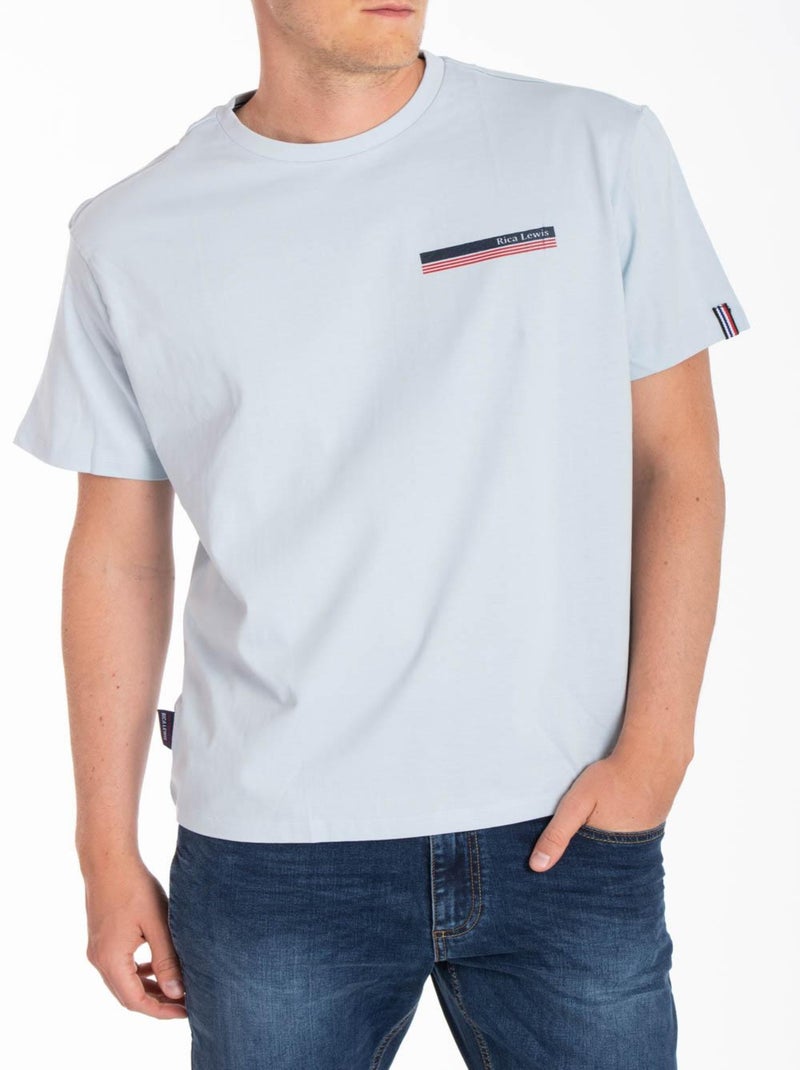 T-shirt signature MERLINO 'Rica Lewis' Bleu ciel - Kiabi