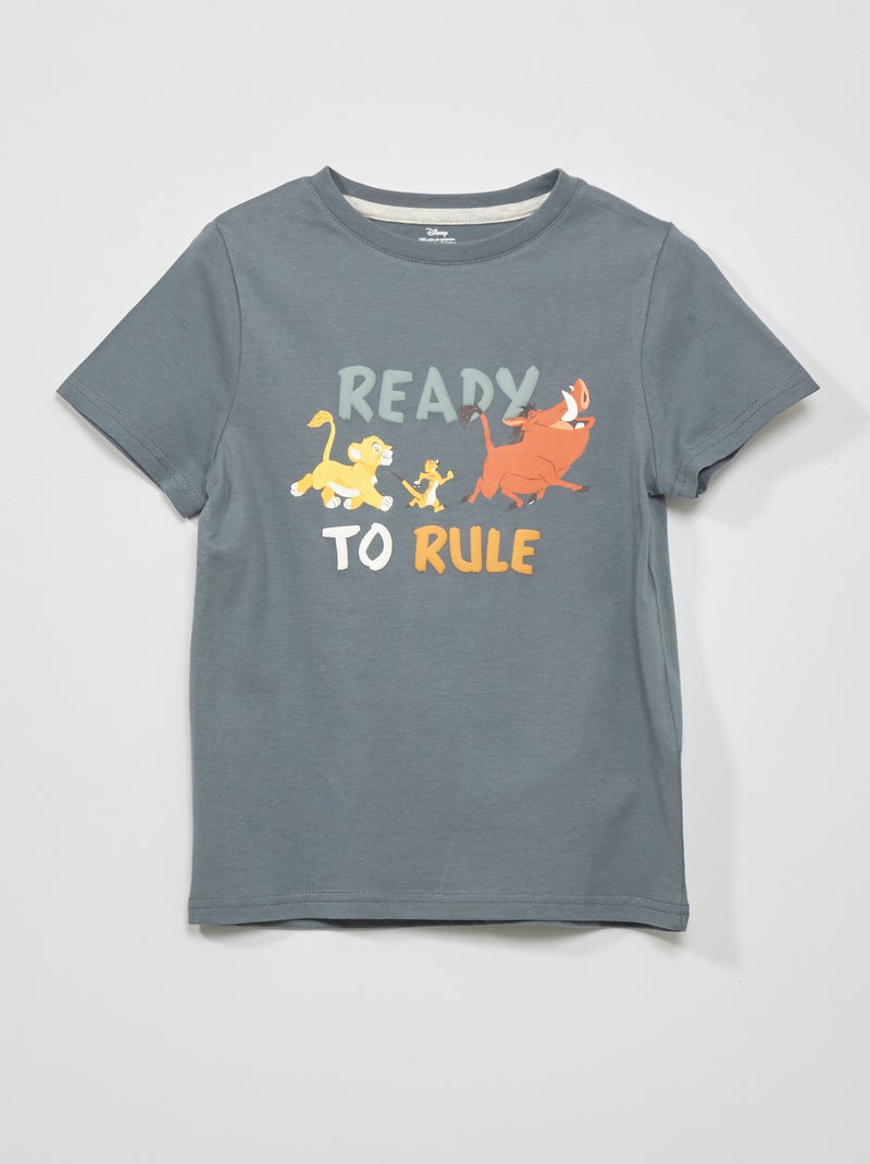T-shirt 'Simba' à manches courtes Gris - Kiabi