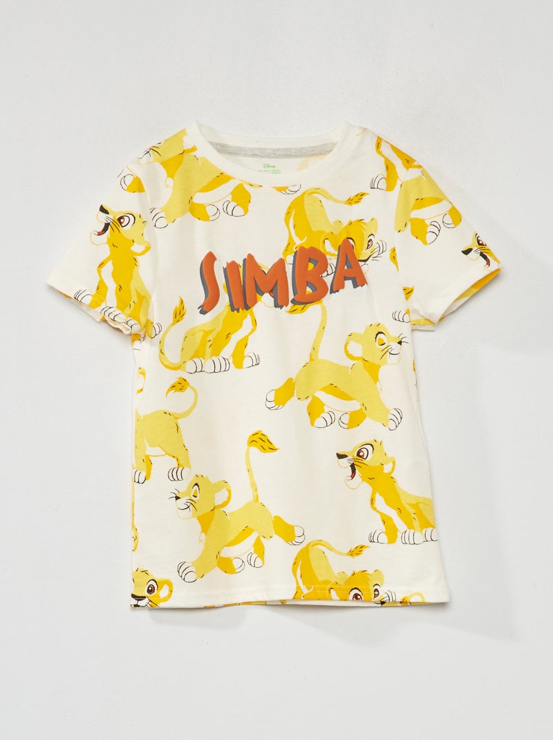 T-shirt 'Simba' à manches courtes Jaune - Kiabi