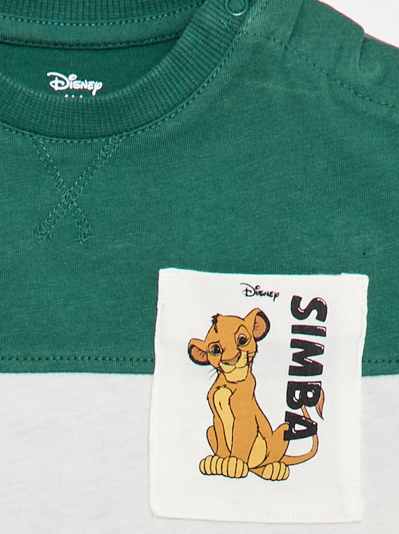 T-shirt 'Simba' avec poche poitrine 'Disney' Vert - Kiabi