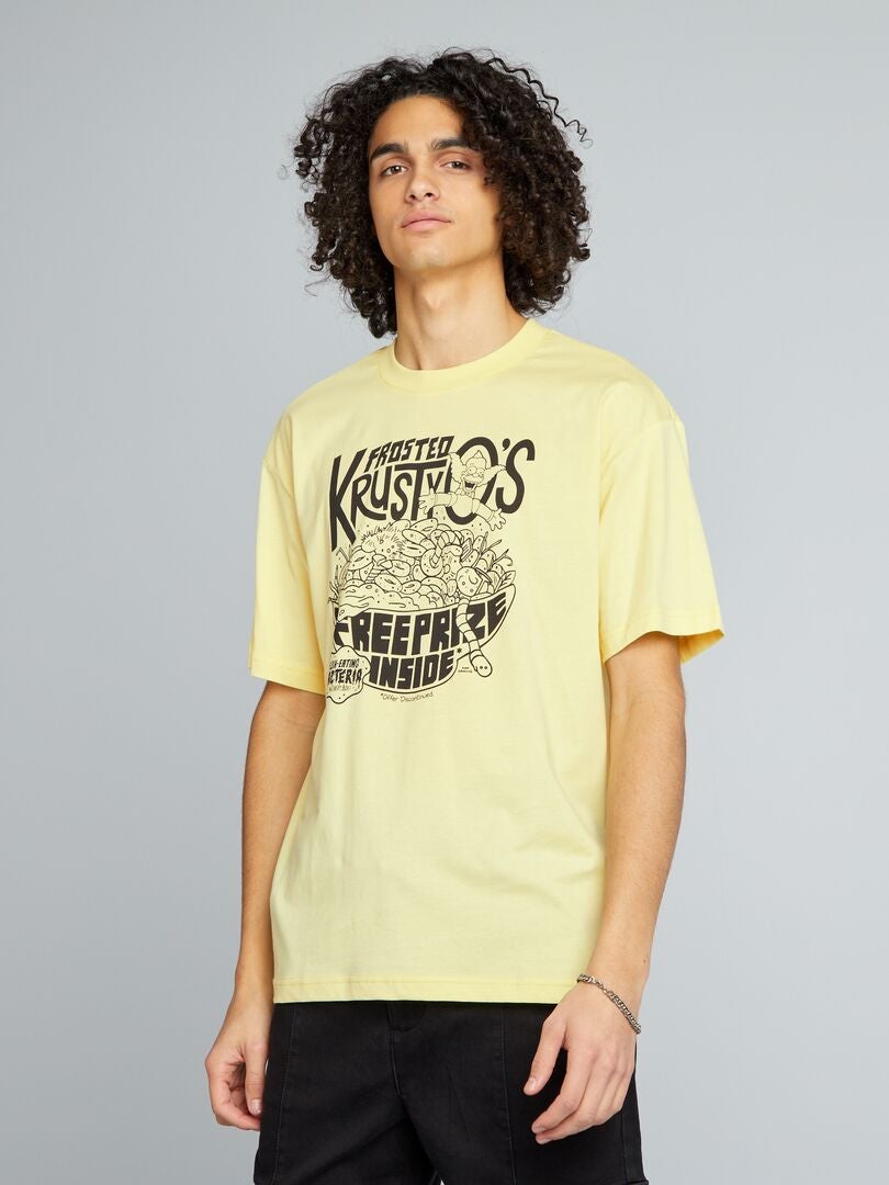 T-shirt 'Simpson' Jaune - Kiabi