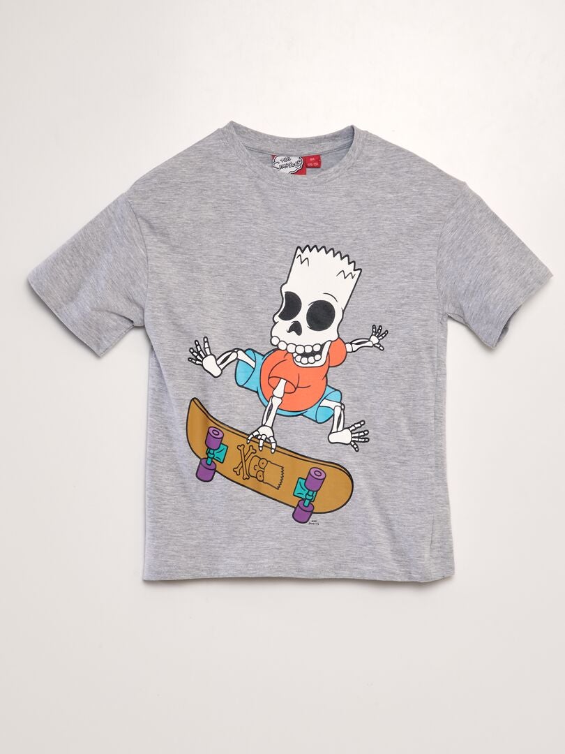 T-shirt 'Simpsons' à col rond Gris - Kiabi