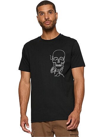 T-shirt skull one line - mister tee