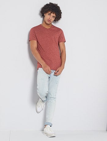 T-shirt slim col V 'éco-conception'