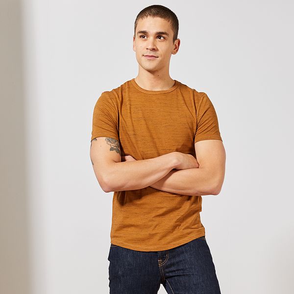 t shirt homme marron