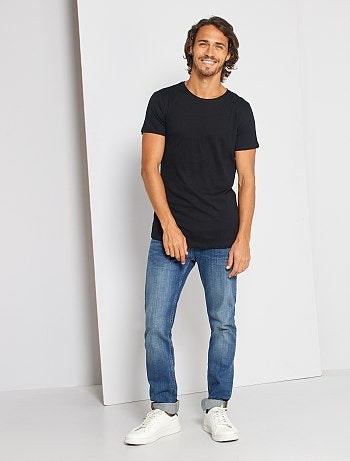 T-shirt slim en jersey uni