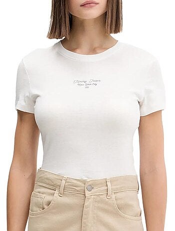 T-Shirt Slim Femme Tommy Hilfiger Logo