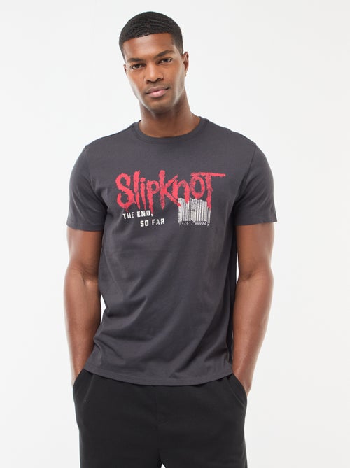 T-shirt 'Slipknot' à manches courtes et col rond - Kiabi