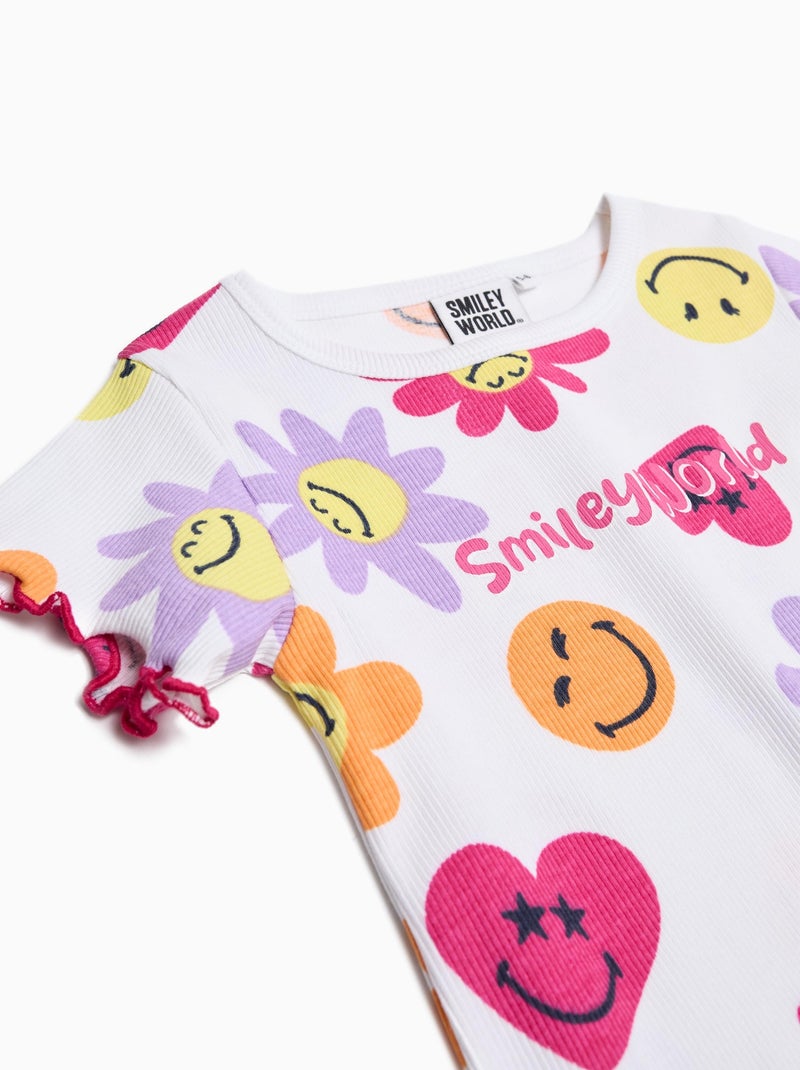 T-shirt, Smiley World MO Fashion Blanc - Kiabi