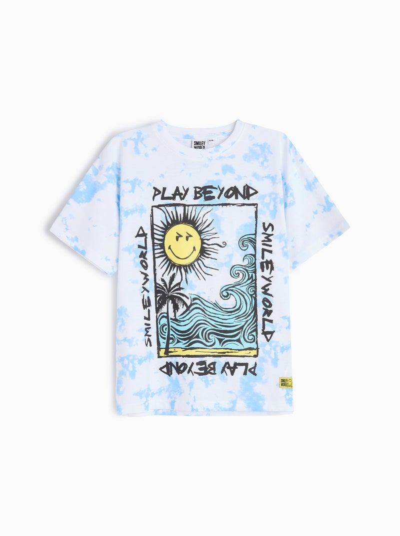 T-shirt, Smiley World MO Fashion Bleu - Kiabi
