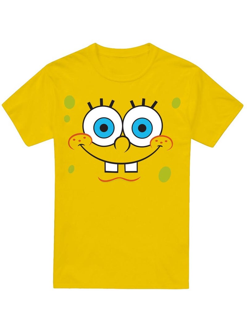 T-shirt smiling - bob l'éponge Jaune - Kiabi