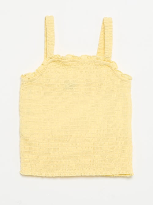 T-shirt smoké à bretelles - Kiabi