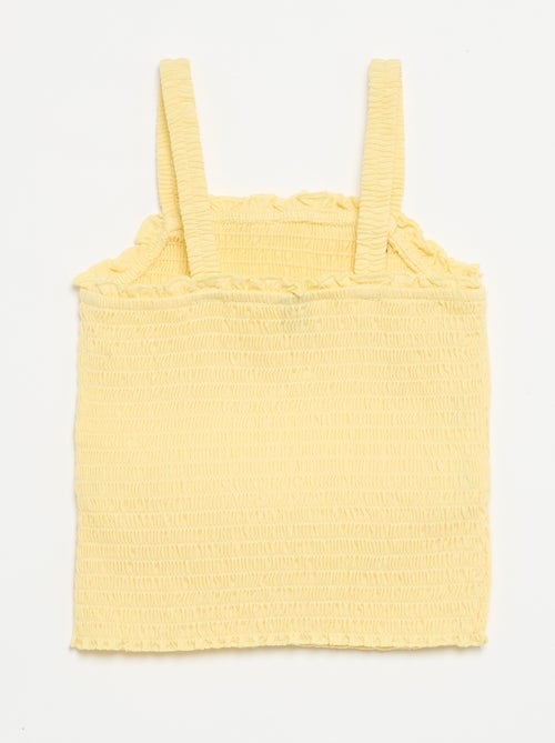 T-shirt smoké à bretelles - Kiabi