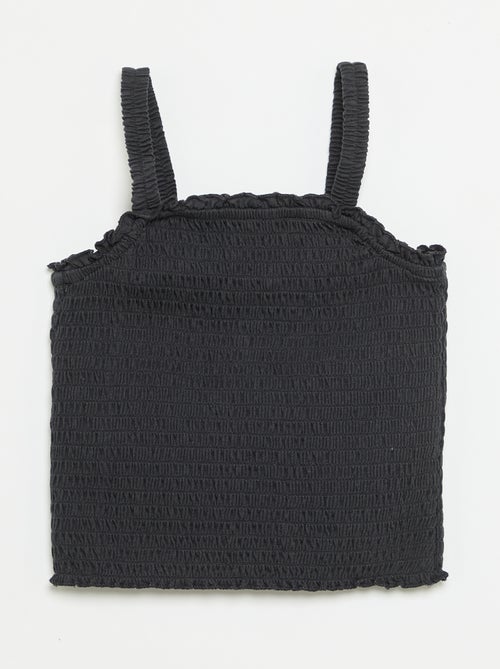 T-shirt smoké à bretelles - Kiabi