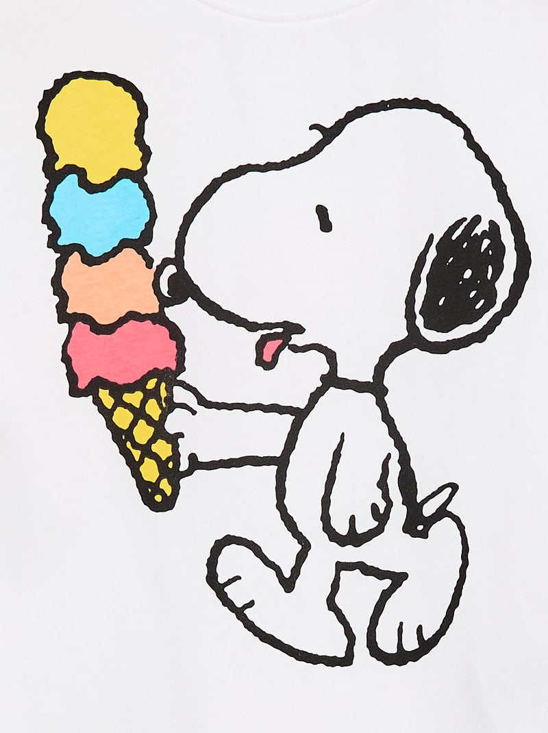 T-shirt 'Snoopy' à manches courtes Blanc - Kiabi