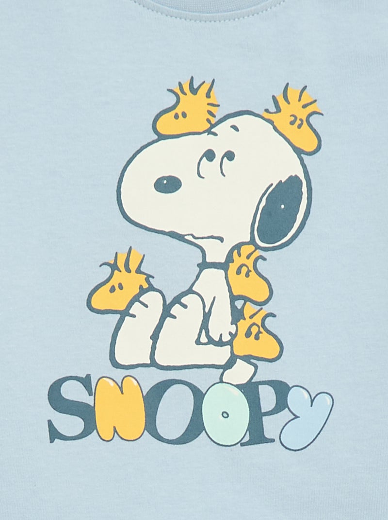 T-shirt 'Snoopy' à manches courtes Bleu - Kiabi