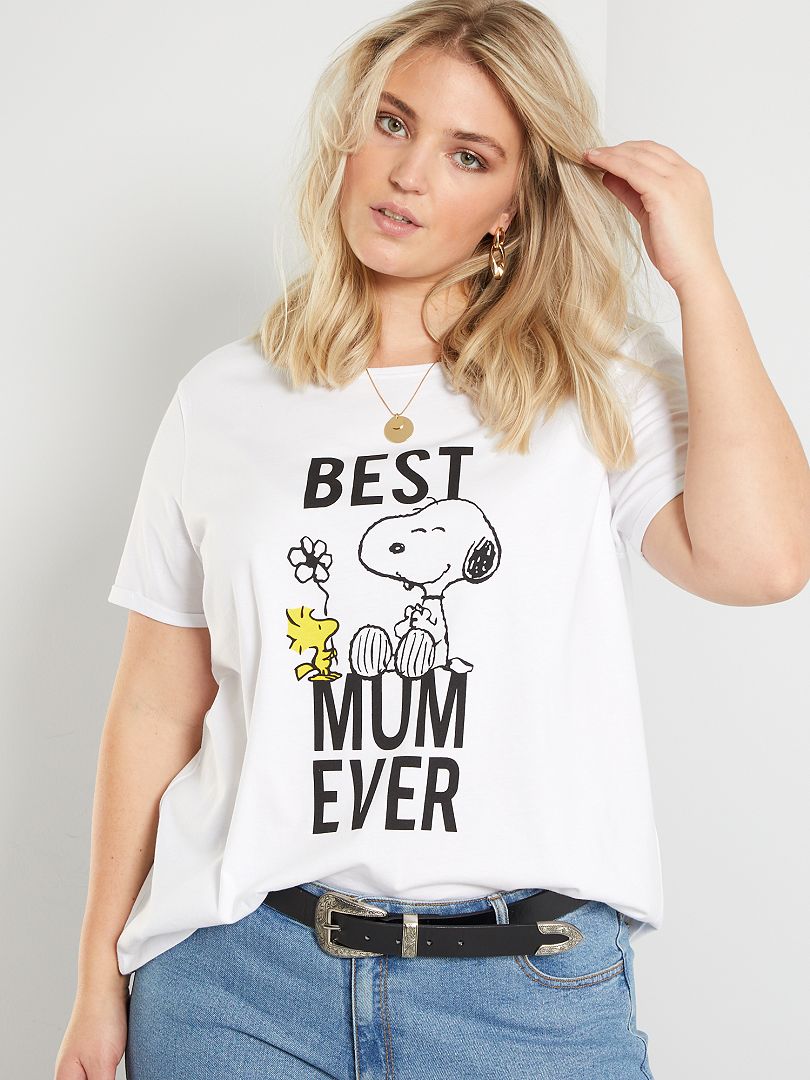 T-shirt 'Snoopy' blanc - Kiabi