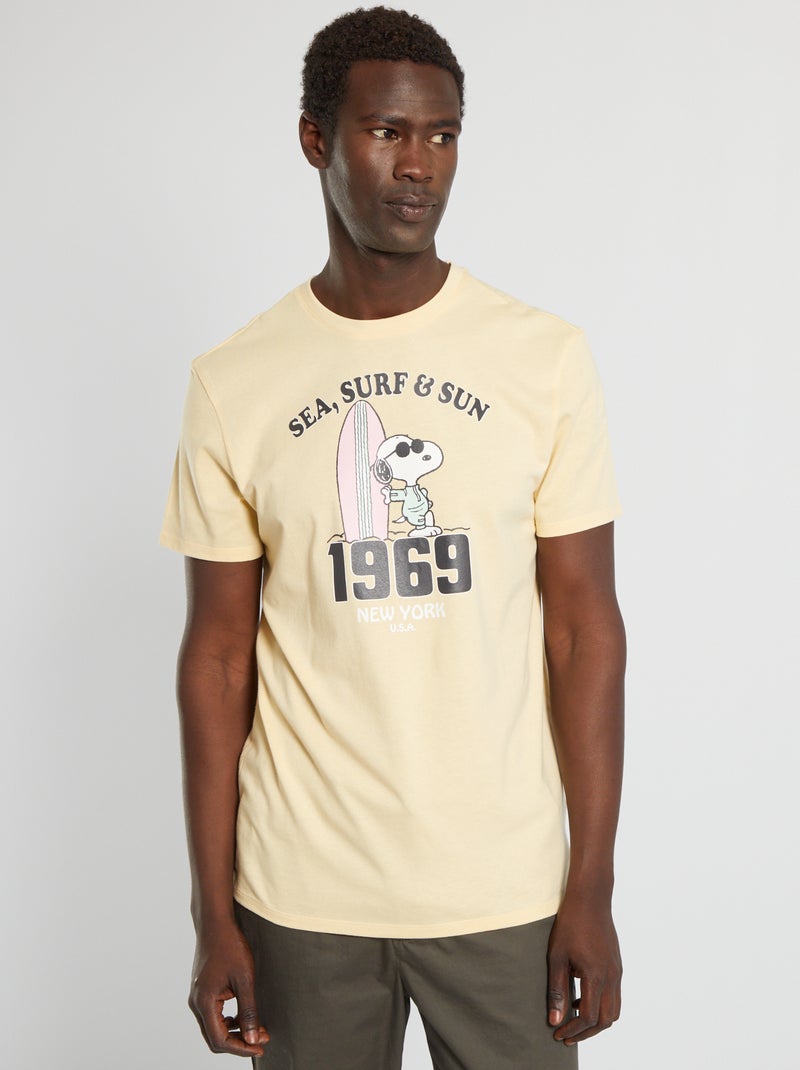 T-shirt 'Snoopy' en jersey Jaune - Kiabi