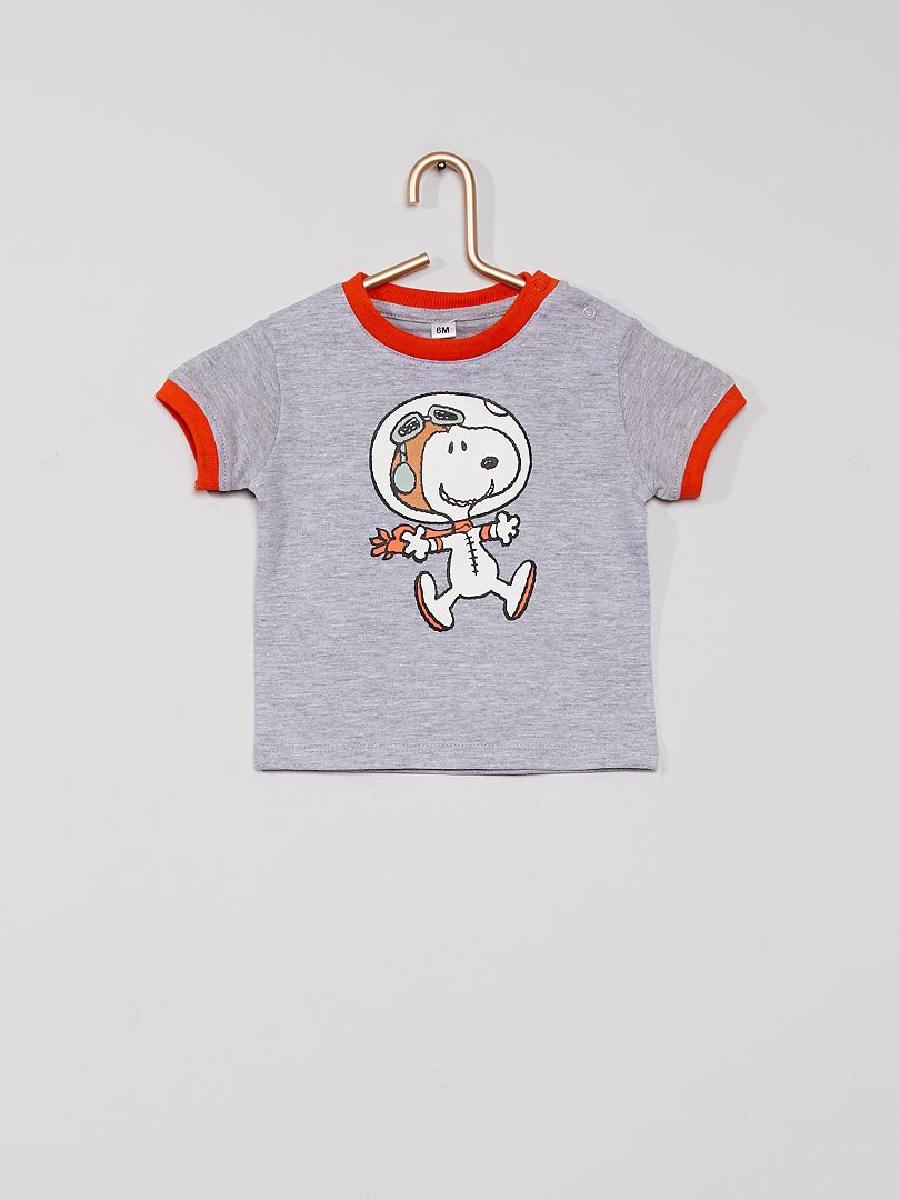 T-shirt 'Snoopy' gris - Kiabi