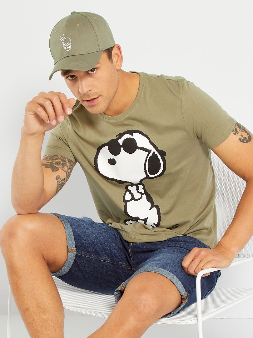 T-shirt 'Snoopy' kaki - Kiabi