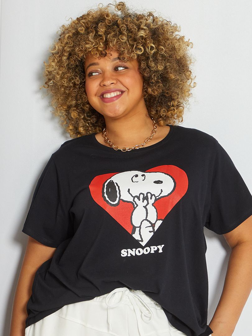 T-shirt 'Snoopy' noir - Kiabi