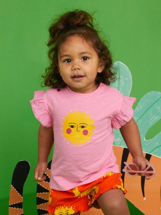 T-shirt soleil à manches volantées X Ariane Butto
