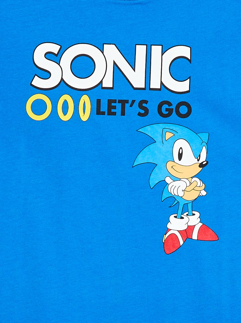 T-shirt 'Sonic' à manches courtes Bleu - Kiabi