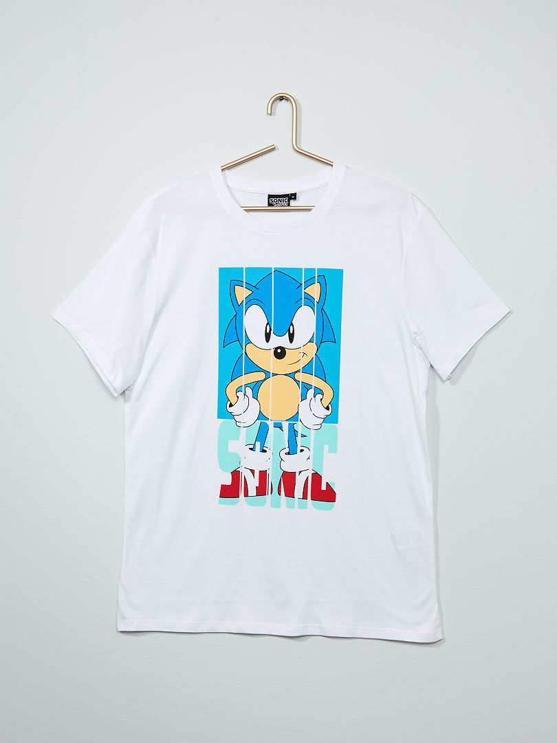T-shirt 'Sonic' blanc - Kiabi