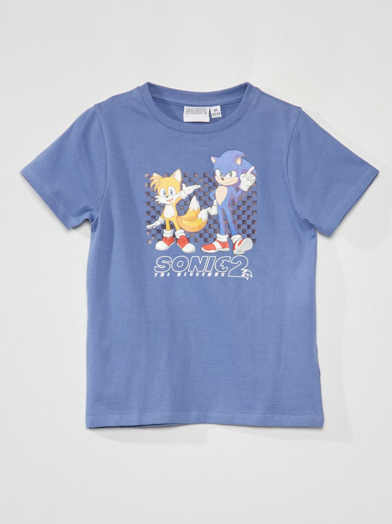 T-shirt 'Sonic' bleu grisé - Kiabi