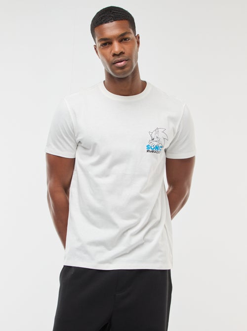 T-shirt 'Sonic' imprimé recto/verso à manches courtes - Kiabi