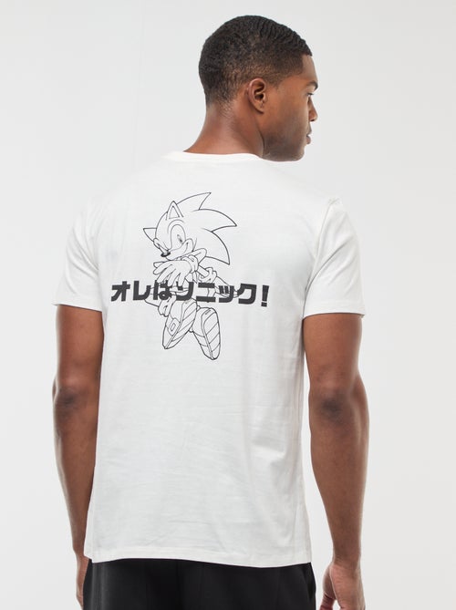 T-shirt 'Sonic' imprimé recto/verso à manches courtes - Kiabi