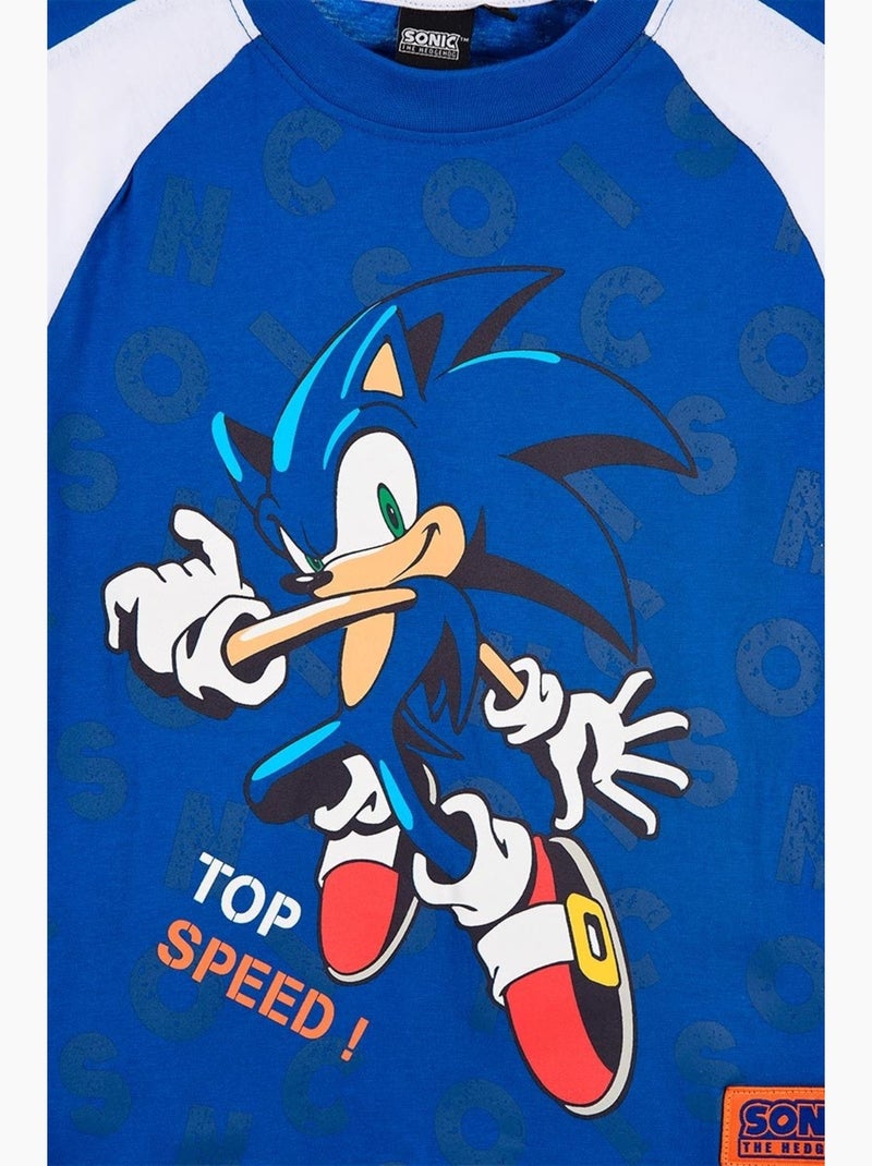 T-Shirt Sonic| Licence Officielle Bleu - Kiabi