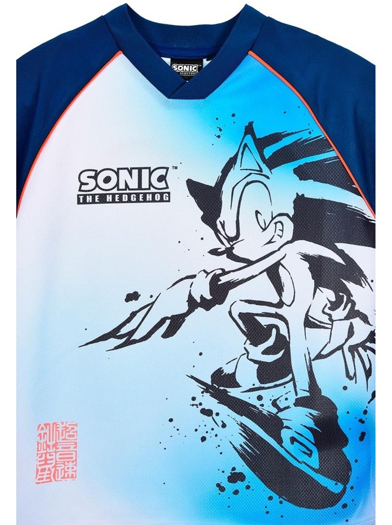 T-Shirt Sonic| Licence Officielle Bleu - Kiabi