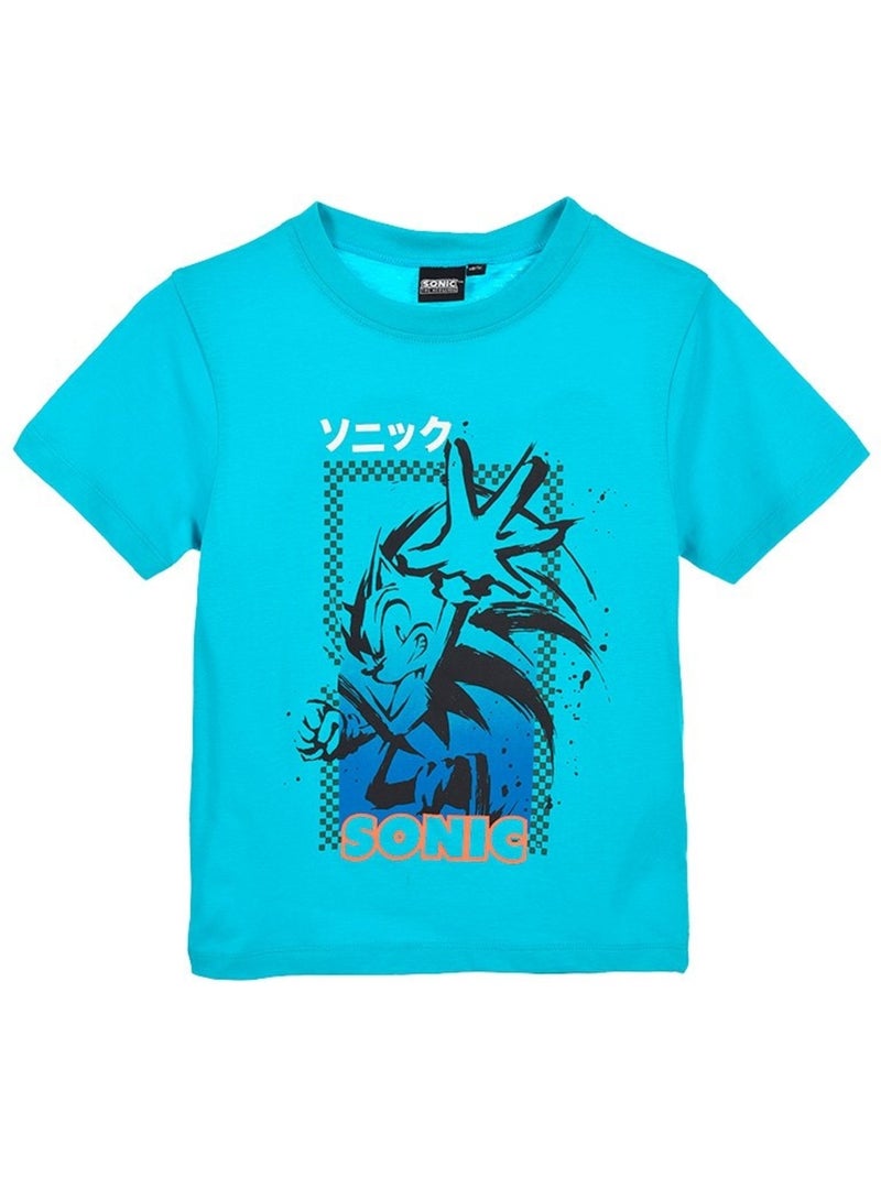 T-Shirt Sonic| Licence Officielle Bleu turquoise - Kiabi