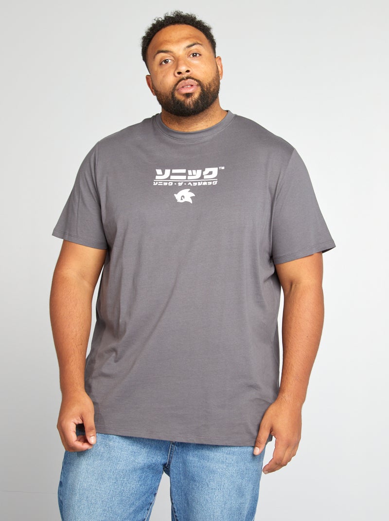 T-shirt 'Sonic' 'SEGA' manches courtes Gris - Kiabi