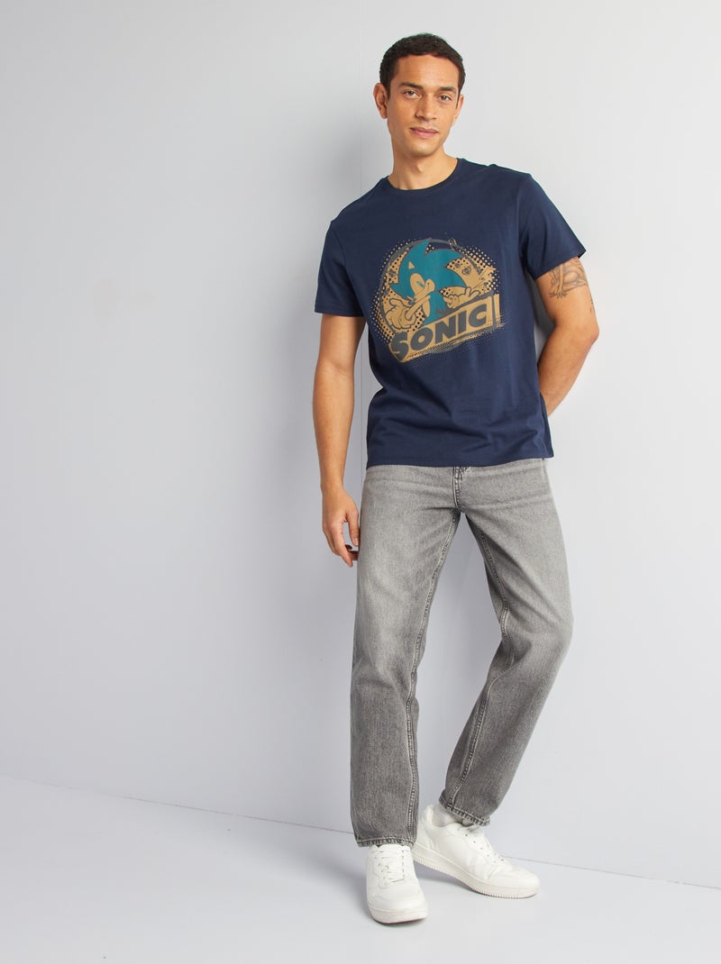 T-shirt 'Sonic' 'SEGA' manches courtes Marine - Kiabi