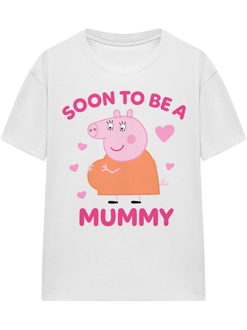 T-shirt soon to be - peppa pig Blanc - Kiabi