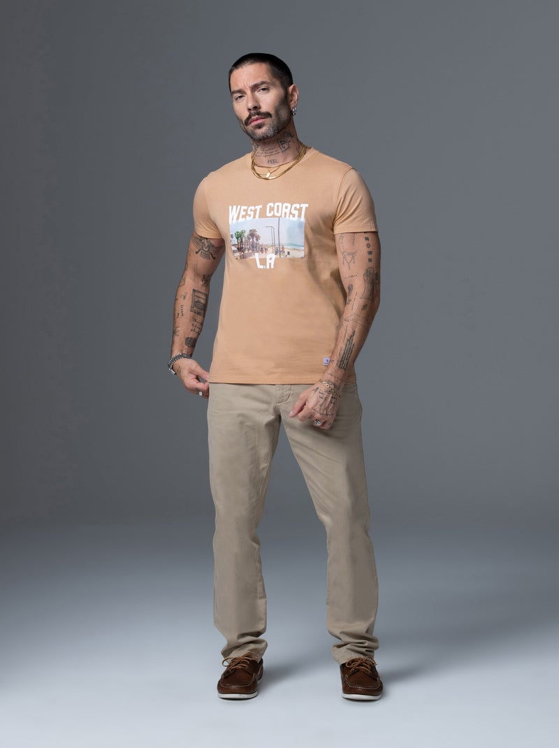 T-shirt  Sphax Maps Redskins Orange - Kiabi