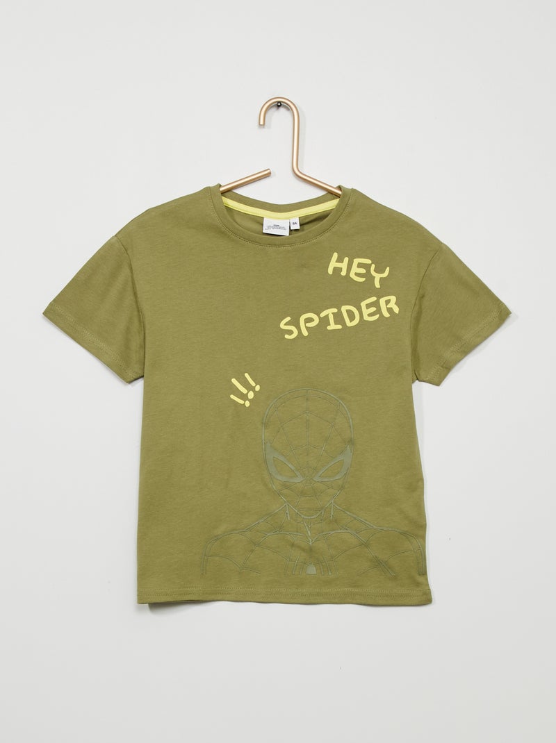 T-shirt 'Spider-Man' de 'Marvel' Kaki - Kiabi