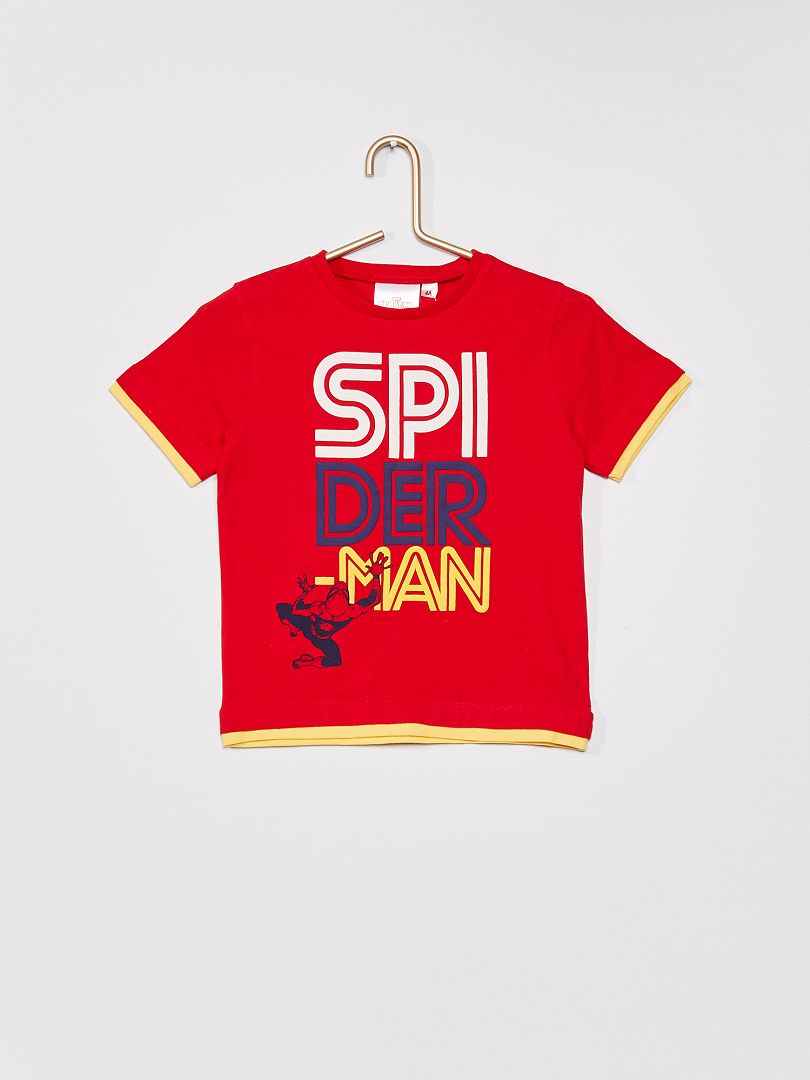 T-shirt 'Spider-Man' de Marvel rouge - Kiabi