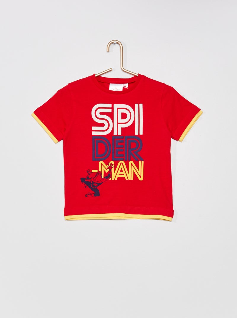 T-shirt 'Spider-Man' de Marvel rouge - Kiabi