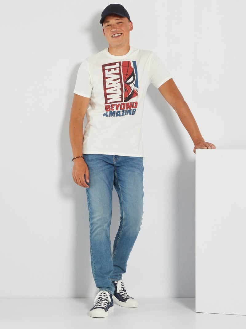 T-shirt 'Spider-Man' en jersey blanc - Kiabi
